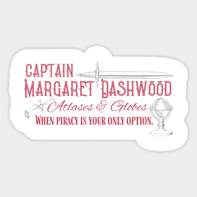 Captain Margaret Dashwood Atlases and Globes Sticker by ZiggyTown